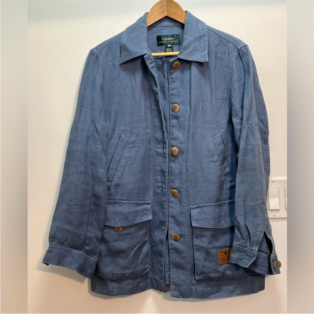 Ralph Lauren Linen Blue Jacket Shacket